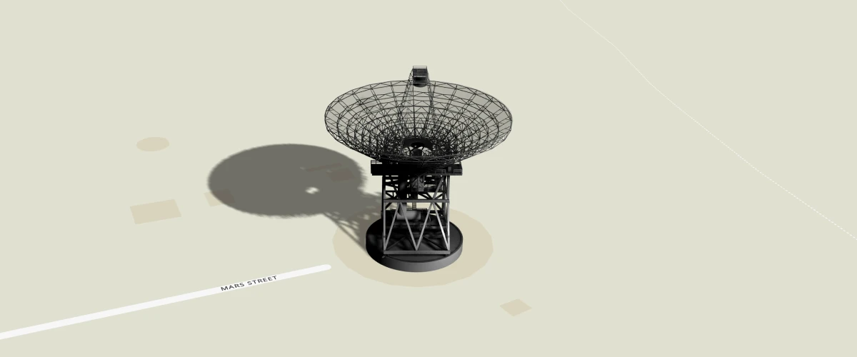 Use a custom style layer with three.js to add a 3D model with shadow to the map.